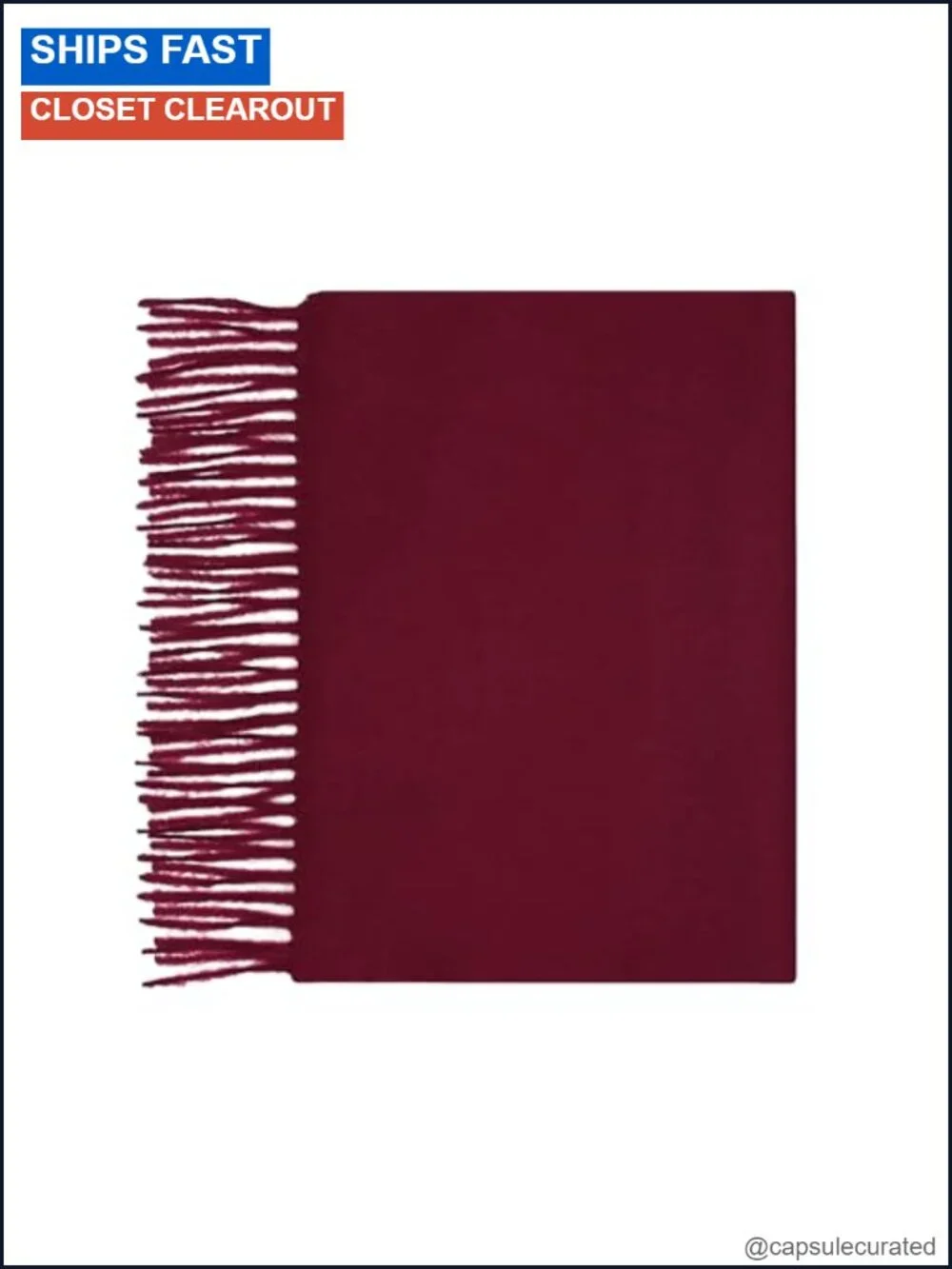 Luxury 100% Cashmere Scarf 2-Ply Heavyweight Woven Winter Accessory